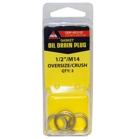 Ags Accufit Oil Drain Plug Gasket Nylon 1/2"/M12, 5 per Card , ODP-65310C ODP-65310C